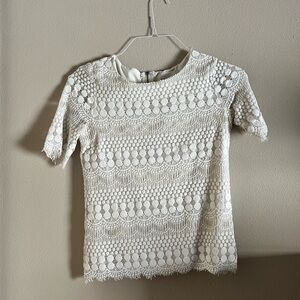 Sabine white Lace Blouse